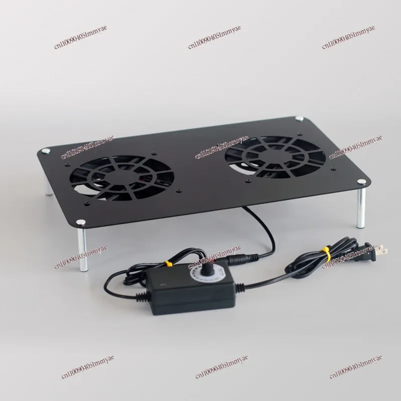 Router cooling fan frame Metal enlarged base Fan silent speed regulation