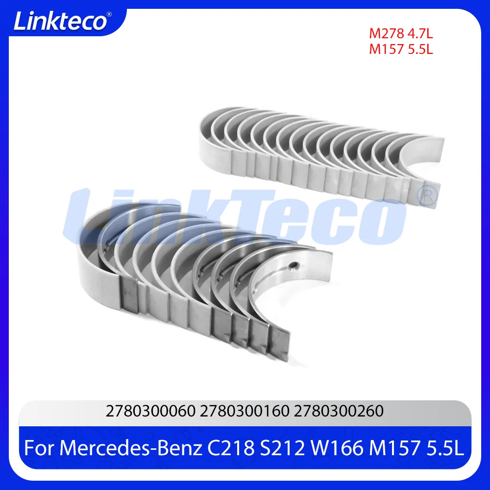 Engine Main Bearing Connecting Rod Bearing Set Fit 4.6 4.7 5.5 T L M157 M278 For Mercedes-Benz E63 G63 S63 AMG 5.5L 5.5T 4.7L