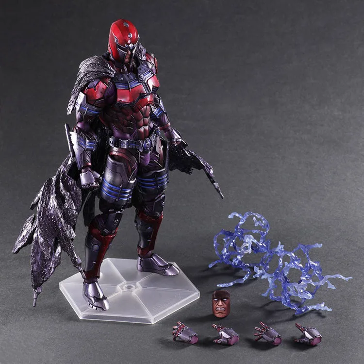 New 26cm Play Arts Marvel X-Men Magneto Max Eisenhardt Pvc Action Figure Anime Collectible Model Toy For Surprise Gift