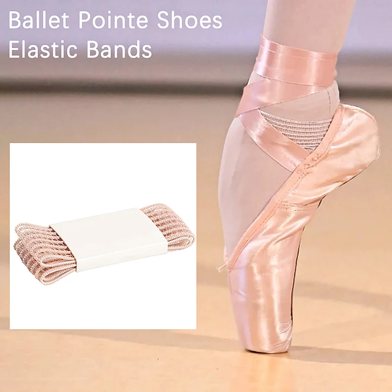 Zapatos de punta de Ballet, bandas elásticas, banda de rejilla rosa, elásticos invisibles para zapatos de punta