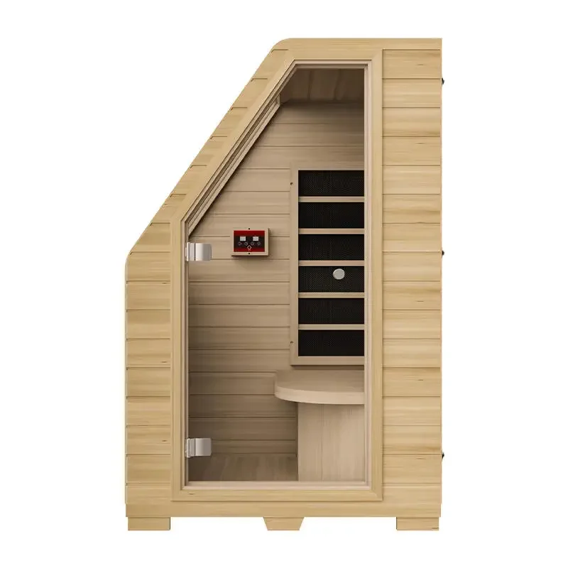 Home Mini Sauna Infrared One Person Size Factory Supply Hemlock Wood Mini Infrared Sauna Room Dry Wellness Sauna