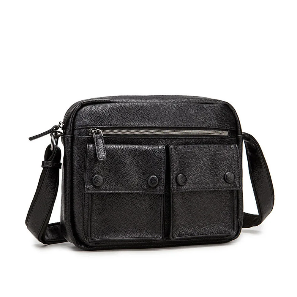 Lederen Schoudertassen Voor Mannen Gratis Verzending Mode Man Crossbody Tas Koreaanse Stijl Mannelijke Messenger Tas Koel Zijtassen