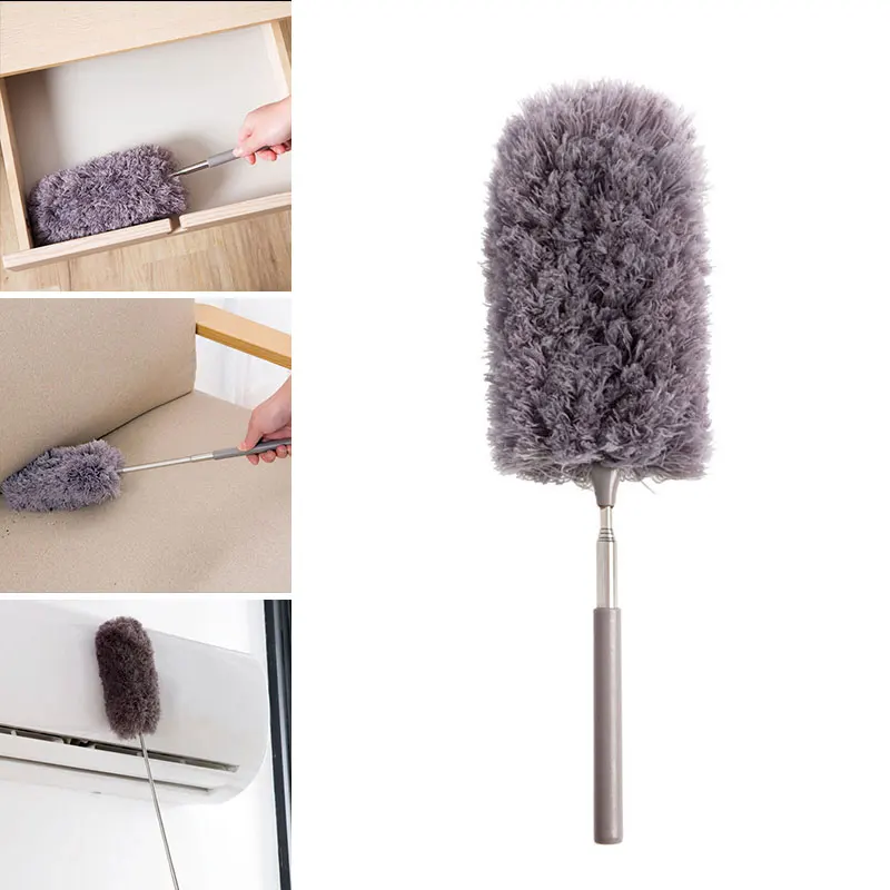 

2020 Adjustable Microfiber Dusting Brush Extend Stretch Feather Duster Air-condition Household Furniture Cleaning Accessories