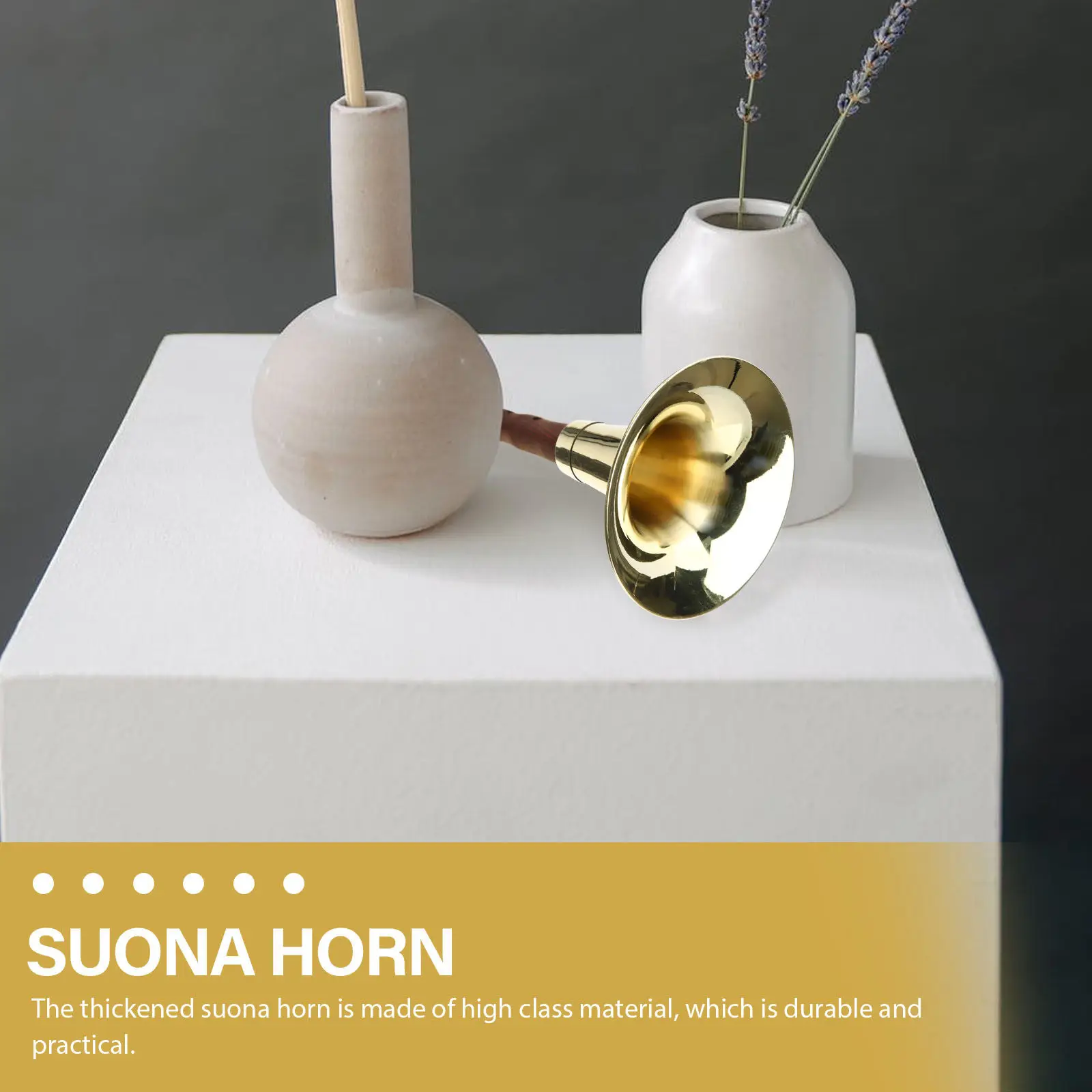 Suona Horn Accessory Brass Professional Instrument Replacement Part Thickened Horn for Suona Music Repair Instrument Part