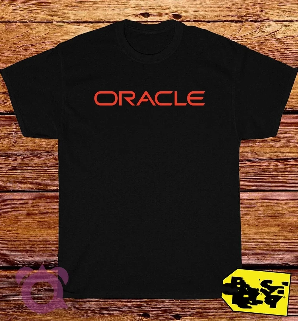 

2025 Новый логотип Oracle Corporation с принтом унисекс, тренд уличной моды, с короткими рукавами, круглый вырез из чистого хлопка