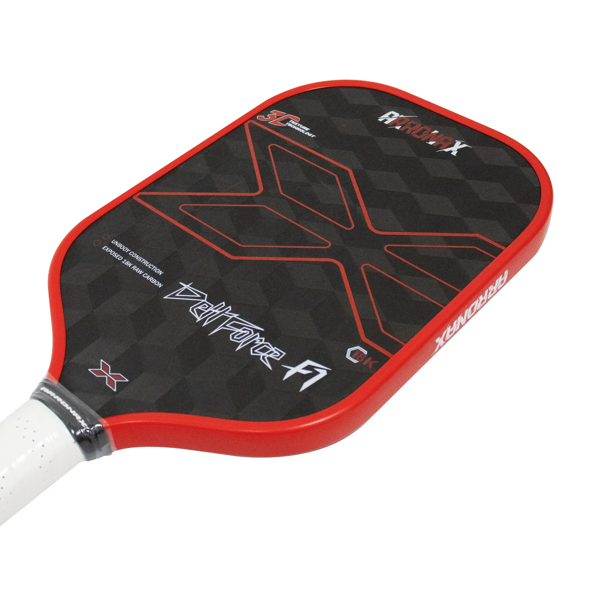 Pickleball Paddle with Cover Bag, 3D 18K Carbon Fiber Friction Textured Surface, Polymer Core, Thermoformed Palas De Padel