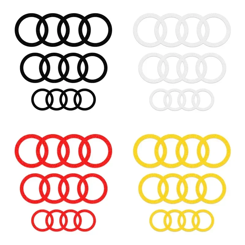 لأودي 4 خواتم 2 قطعة نافذة السيارة ملصق الجانب الجسم الشارات RS5 RS6 RS4 RS3 RS7 Sline A3 A4 A6 A5 A7 Q5 Q7 S3 S6 S2 S3 S5 S6 S8 S7