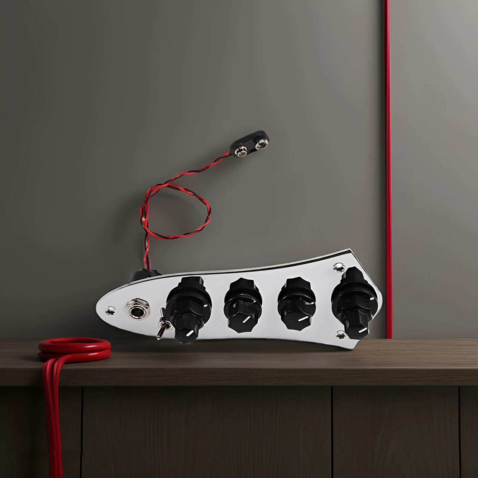 

Guitar Bass Control Plate Pre Wired Supplies Wired Switch Control Plate for Electric Bass Instrument