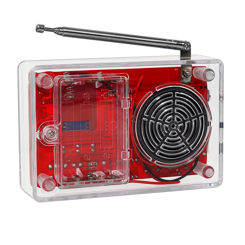 RDA5807 Simple DIY kit FM Radio 87-108MHZ Welding Practice Parts  Micro-USB Automatic Search/Storage/Power off Memory Function