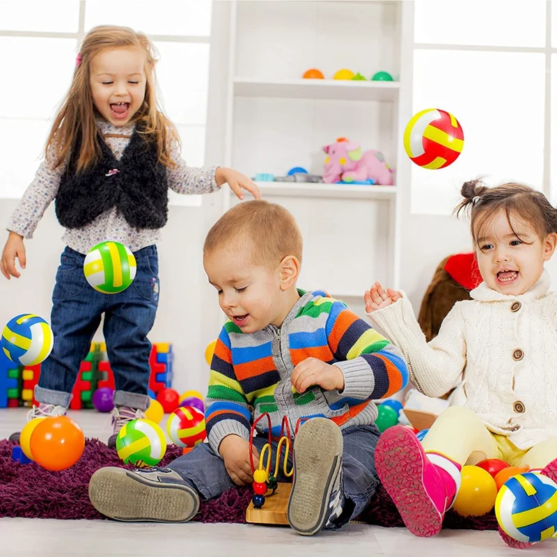 Mini ballon de volley-ball IkFoam souligné, doux, petits jouets, instituts de sport, remplissage cadeau, 12 pièces