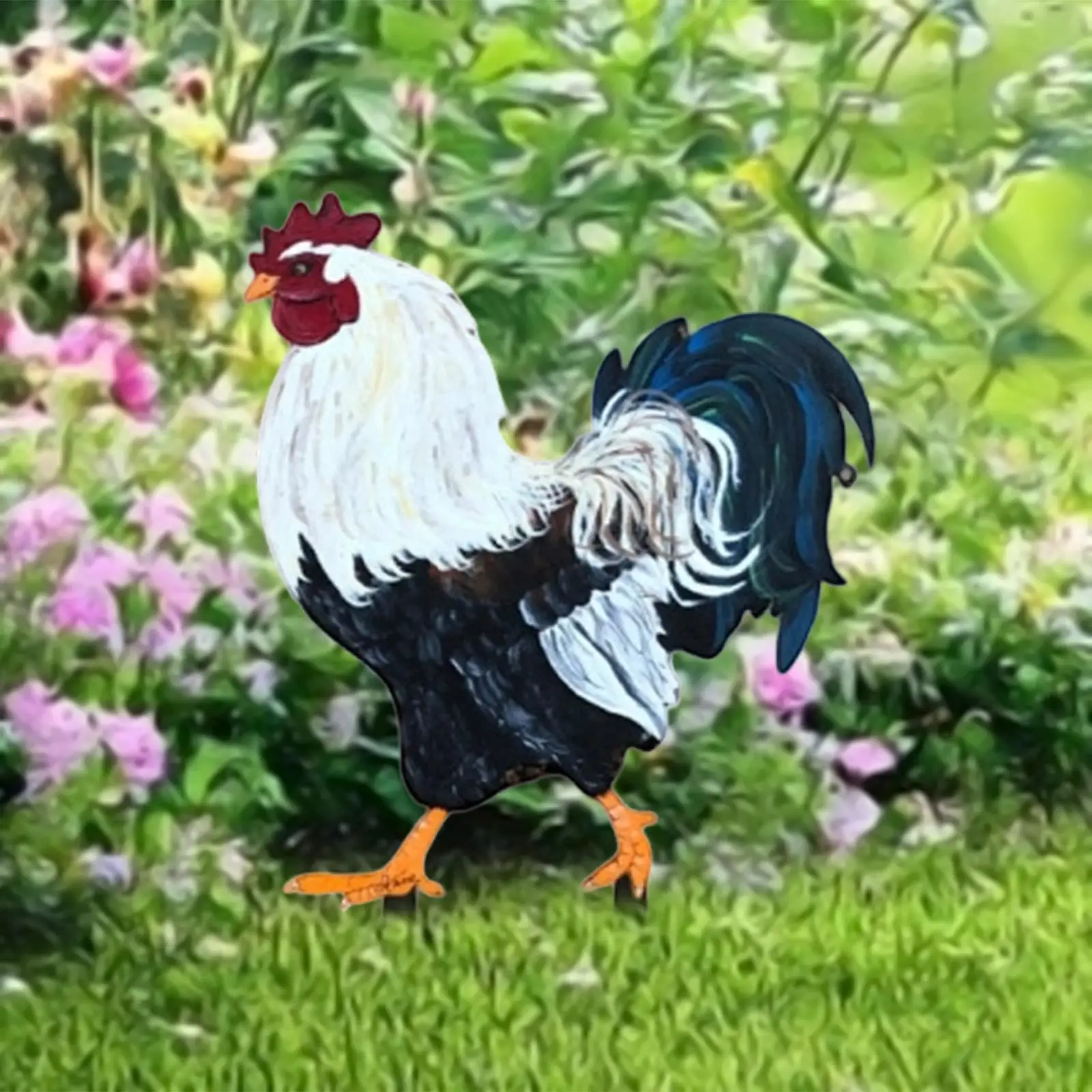 الديك حديقة حصة ساحة الفن الدائمة الهدايا ساحة حصص النحت الراتنج الزخرفية الحيوان النحت لمسار الفناء الخلفي #4