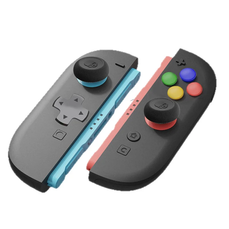 غطاء عصا التحكم + D-Pad مجموعة غطاء أزرار للتبديل 2 عدم الانزلاق سيليكون الإبهام القبضات قبعات الإبهام قبضة مجموعة