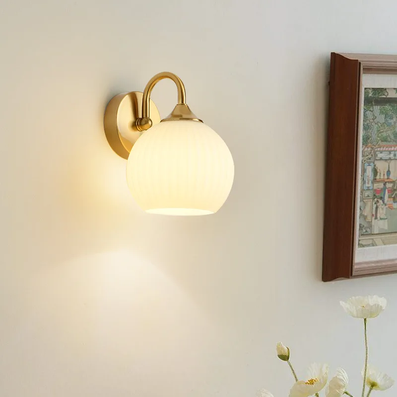 Modern Simple Soft Style Wall Lamp Metal Body Chrome Color Bedroom Decor Sconce Light LED Acrylic Lampshade Corridor Wall Lustre