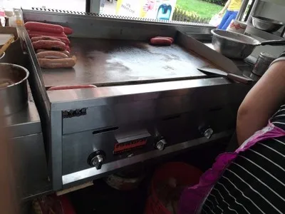 Commercial Gas Type Grill + Fryer Grilled Squid Making Machine Hand Cake Machine Deep Teppanyaki Gas Frying Machine