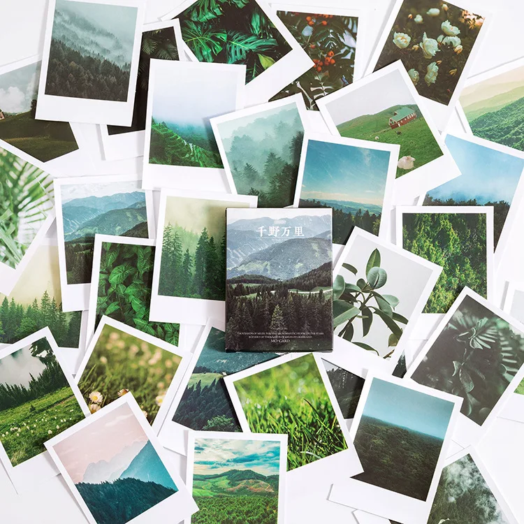 30 Sheets of Gorgeous Scenic Stickers, with Various Natural Scenes, for Scrapbooking and Diary Decoration