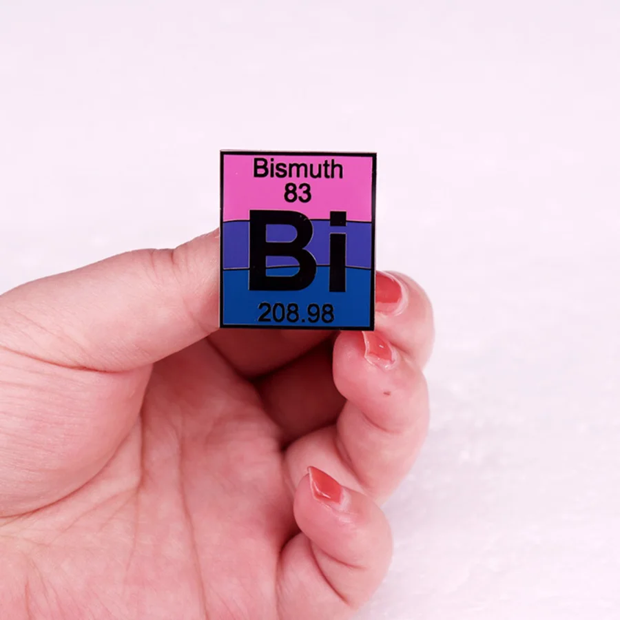 Bismuth 83 Bisexual Badge Science Joke Enamel Pin Brooch Jewelry Gift