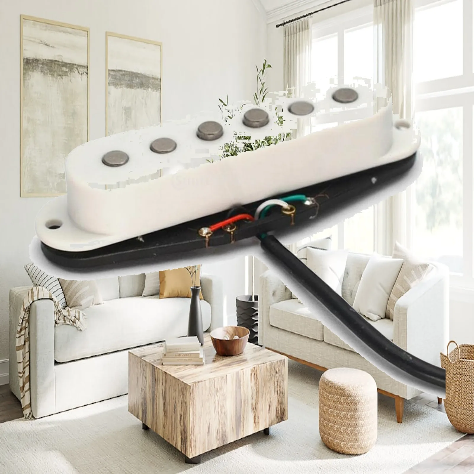 Modern Build Musical Pickup Coil Noise Cancelling Electric Guitar Pickup Stacked Coil Professional Audio Solution for Guitar