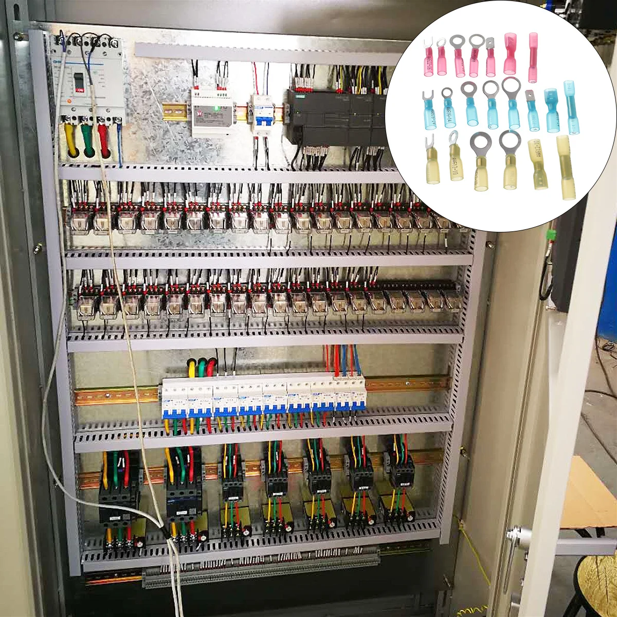 

120pcs Insulated Terminal Connectors Set Thick Copper Barrel Waterproof Flame Retardant Electrical Crimp Connector For Auto