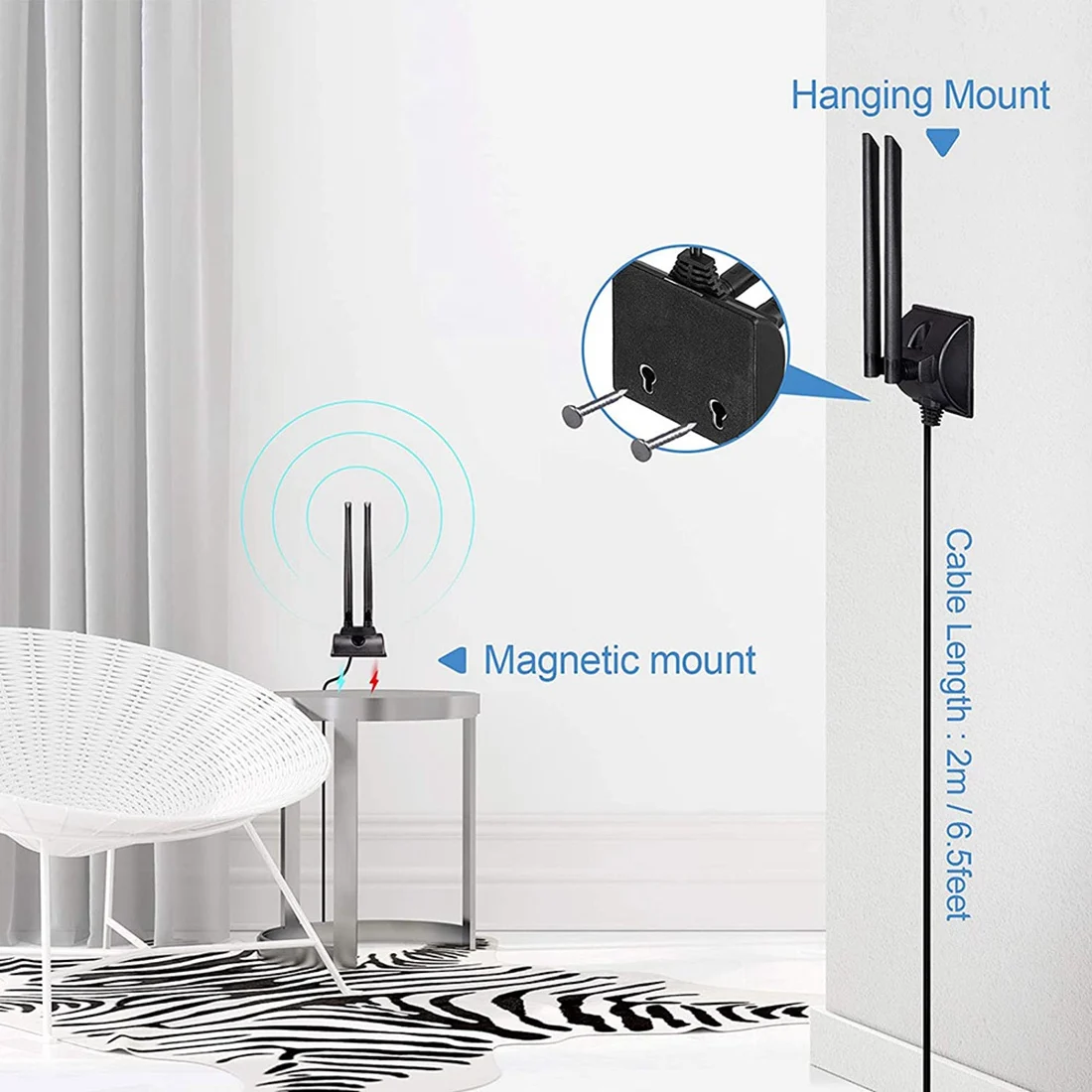 4G LTE Aerial TS9 C Magnetic Base MIMO Antenna 6DBi for MiFi Mobile Hotspot Router Huawei E5577 E5573 (TS9)