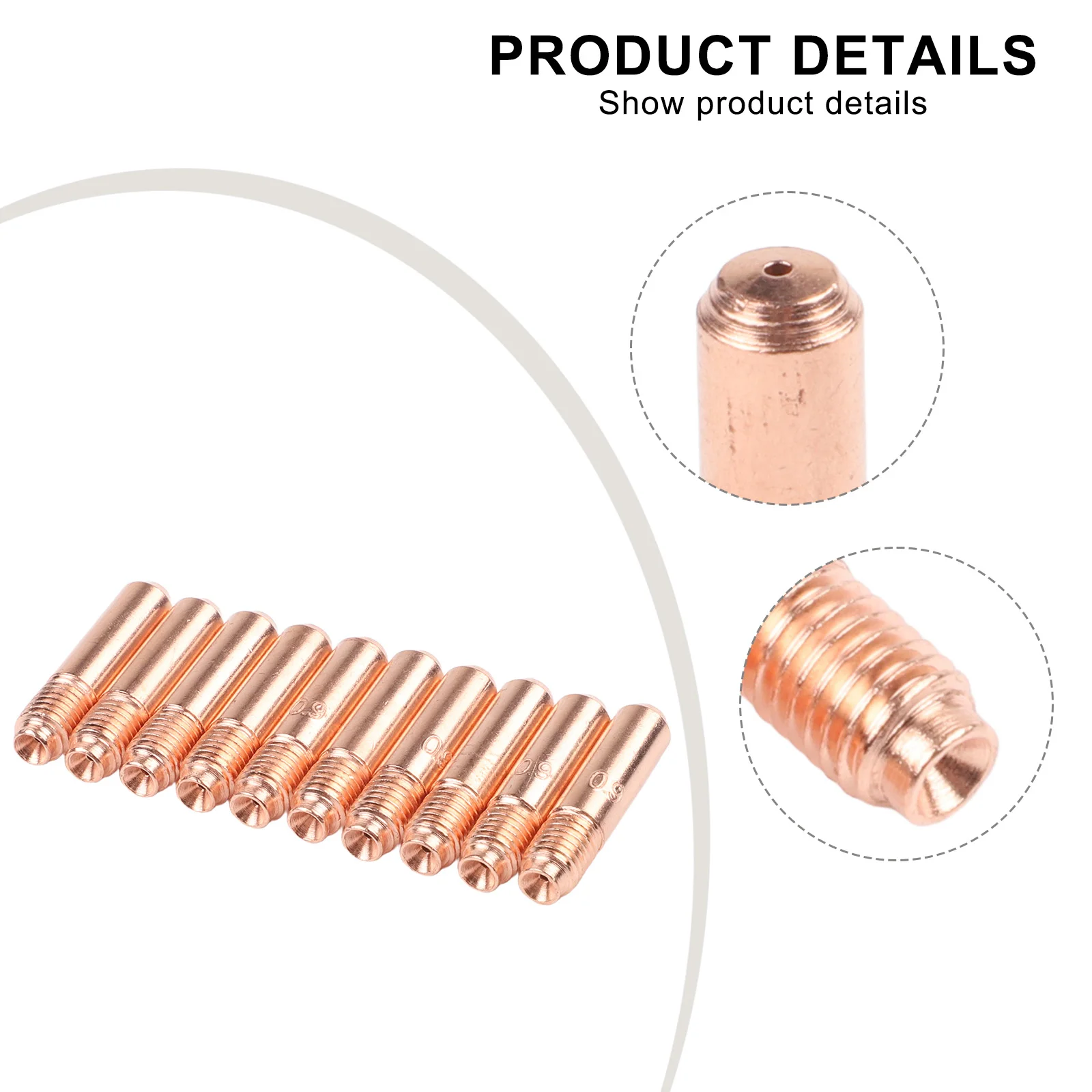 Set of 10 Contact Tips 000068 for MIG Welding Torches Compatible with For Miller and For Hobart Models 0 035 inch Size
