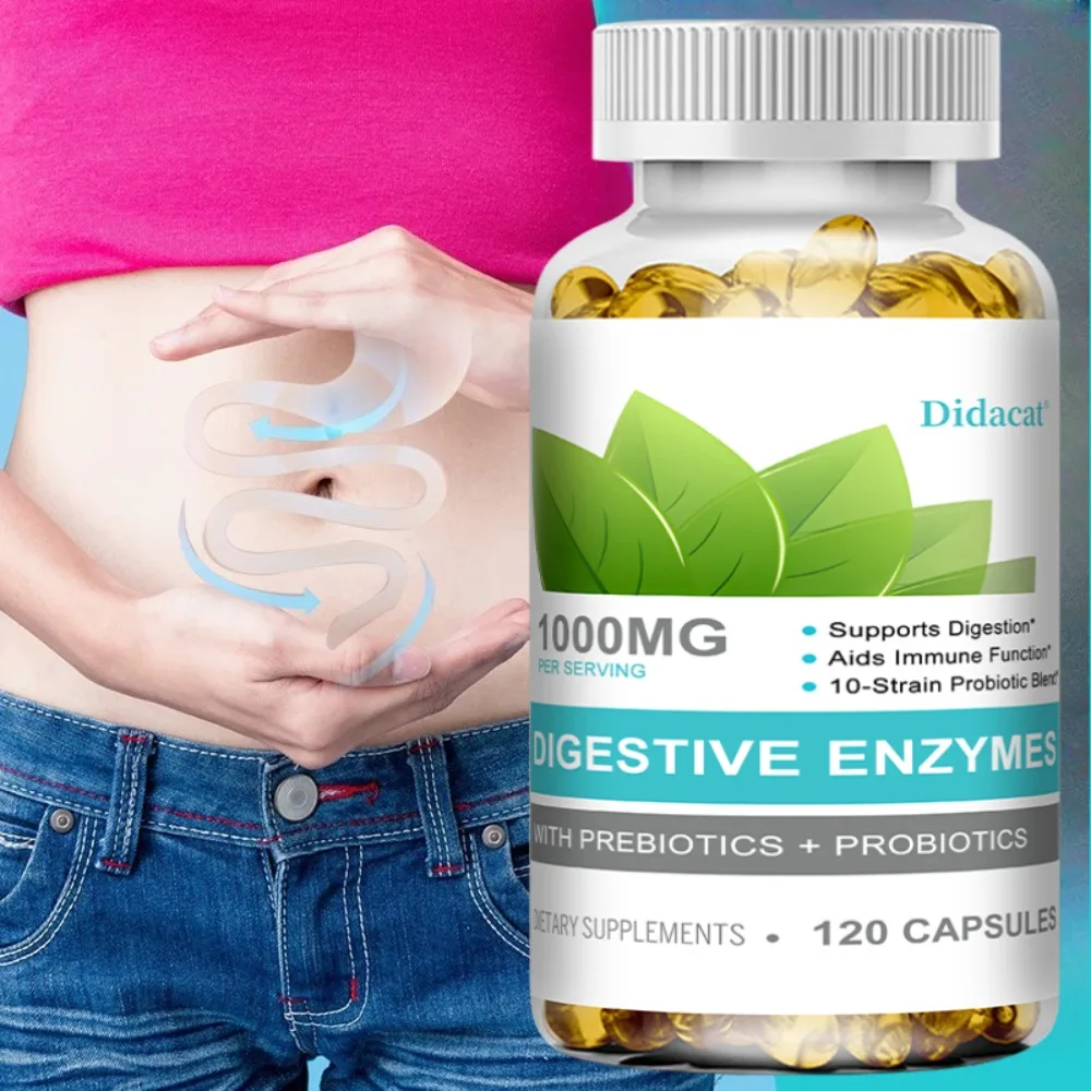 

Probiotics + Prebiotics + Digestive Enzymes - Improves Digestion and Immunity, Relieves Constipation, Supports Intestinal Health