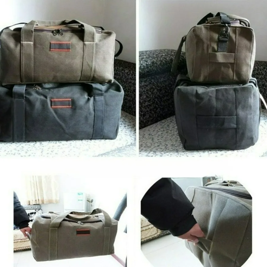 Men Canvas Waterproof Travel Bags Large Capacity Women Luggage Travel Duffle Bags Big Travel Handbag Folding Trip Bag