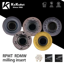 KaKarot Carbide Inser RPMT08 RPMW1204 RPMT1605 RPMT10T3MOE RDMW RPGT07 08 interne runde hartmetall insert CNC metall drehen einfügen