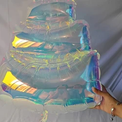 1 transparent colored aluminum film balloon, suitable for weddings, bridal showers, birthday parties