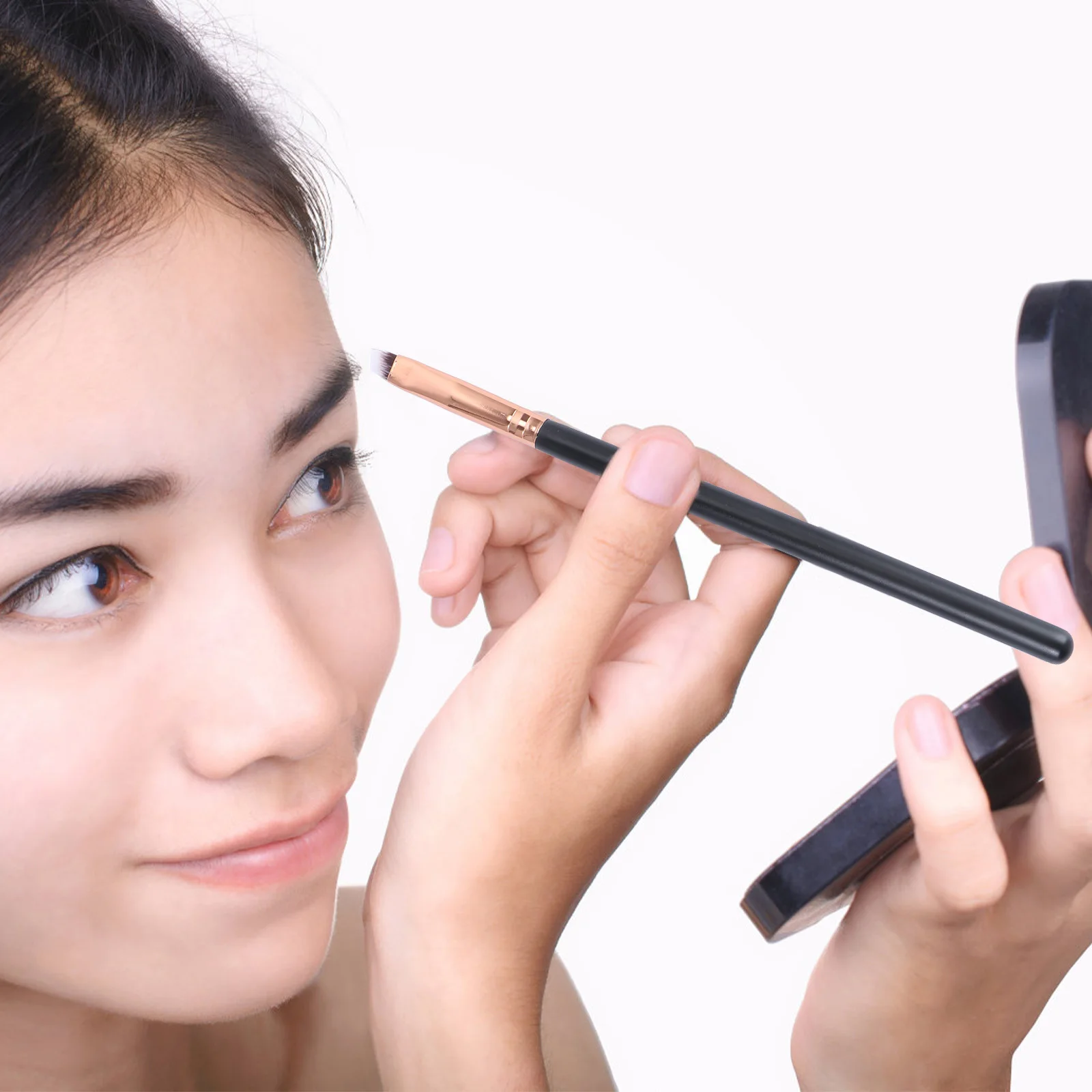 Premium-Make-up-Pinsel aus Nylonhaar mit Perlglanz-Holzgriff, Augenbrauen-Rouge-Puderpinsel, Kosmetik-Werkzeug für Frauen