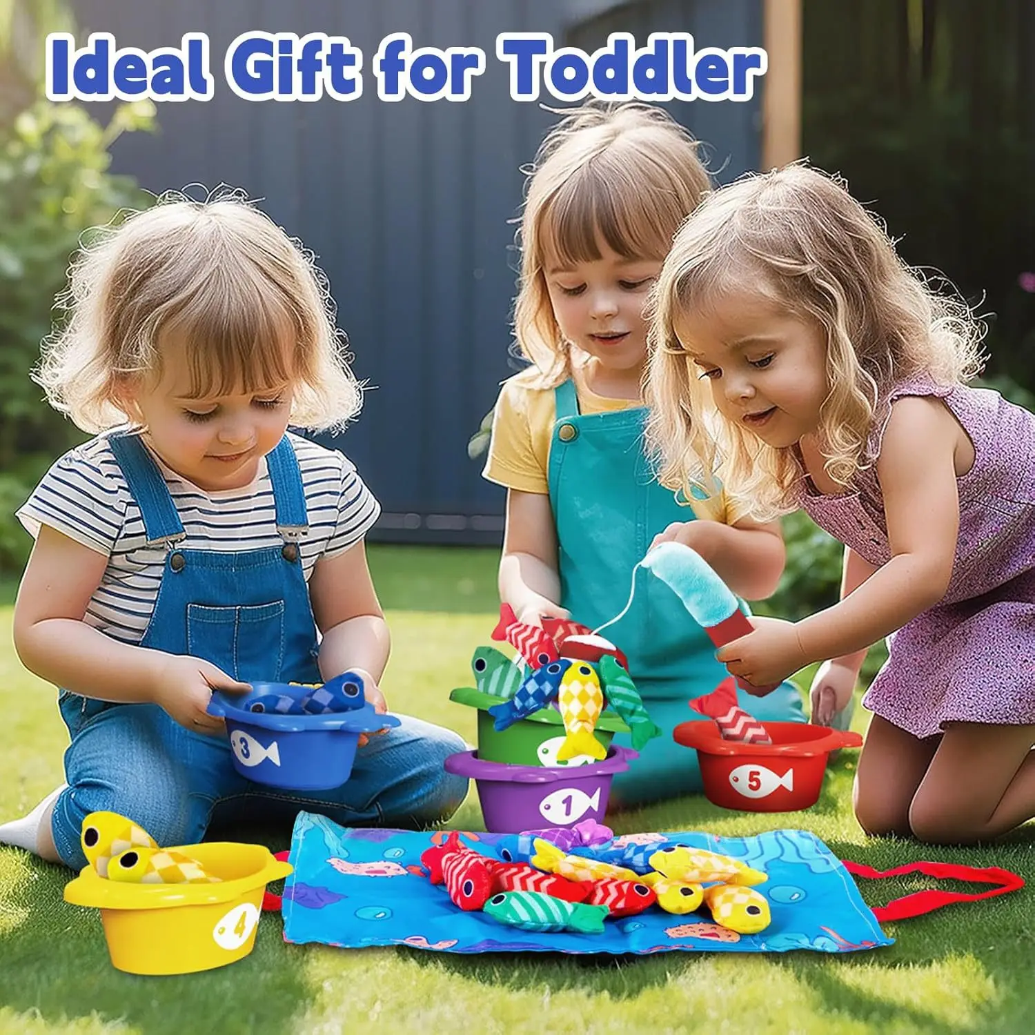 

Montessori Baby Toys Baby Fishing Toys Number Count and Color classification Sensory toys 3 months Baby play toys