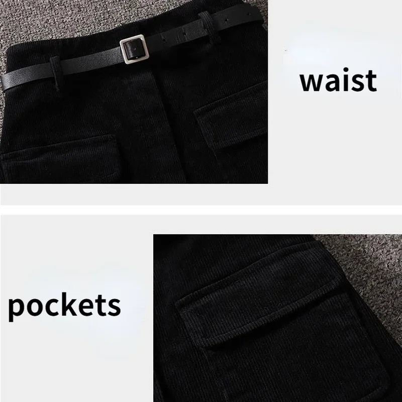 Mini jupes en velours côtelé pour femmes, Version coréenne Y2k, Vintage, ligne a, vêtements Preppy assortis, Harajuku, loisirs de base Empire, nouvelle collection