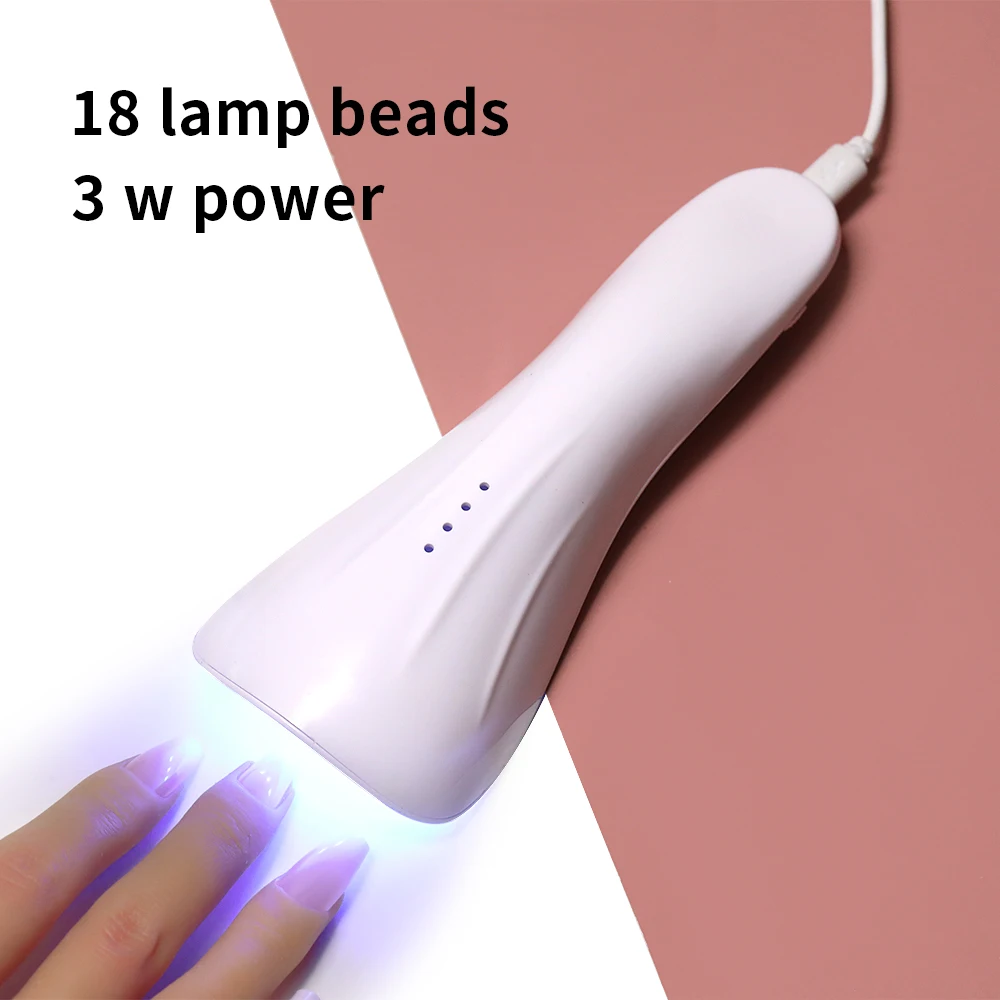 

LINMANDA Portable Nail Drying Lamp Handheld Polish Dryer Lamp 18W Rechargeable Dryer For Gel Portability Nail Art Tool