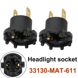 For Honda 2003-2007 CBR600RR 600F4I Mazda 2003-2010 1/2Pcs Car Front Headlight Bulb Socket Plug 33130-MAT-611 