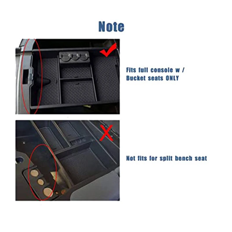 Car Center Armrest Storage Box For Dodge Ram 1500 2009-2018 Console Organizer Case Flocking Linen Container Tidy Accessories