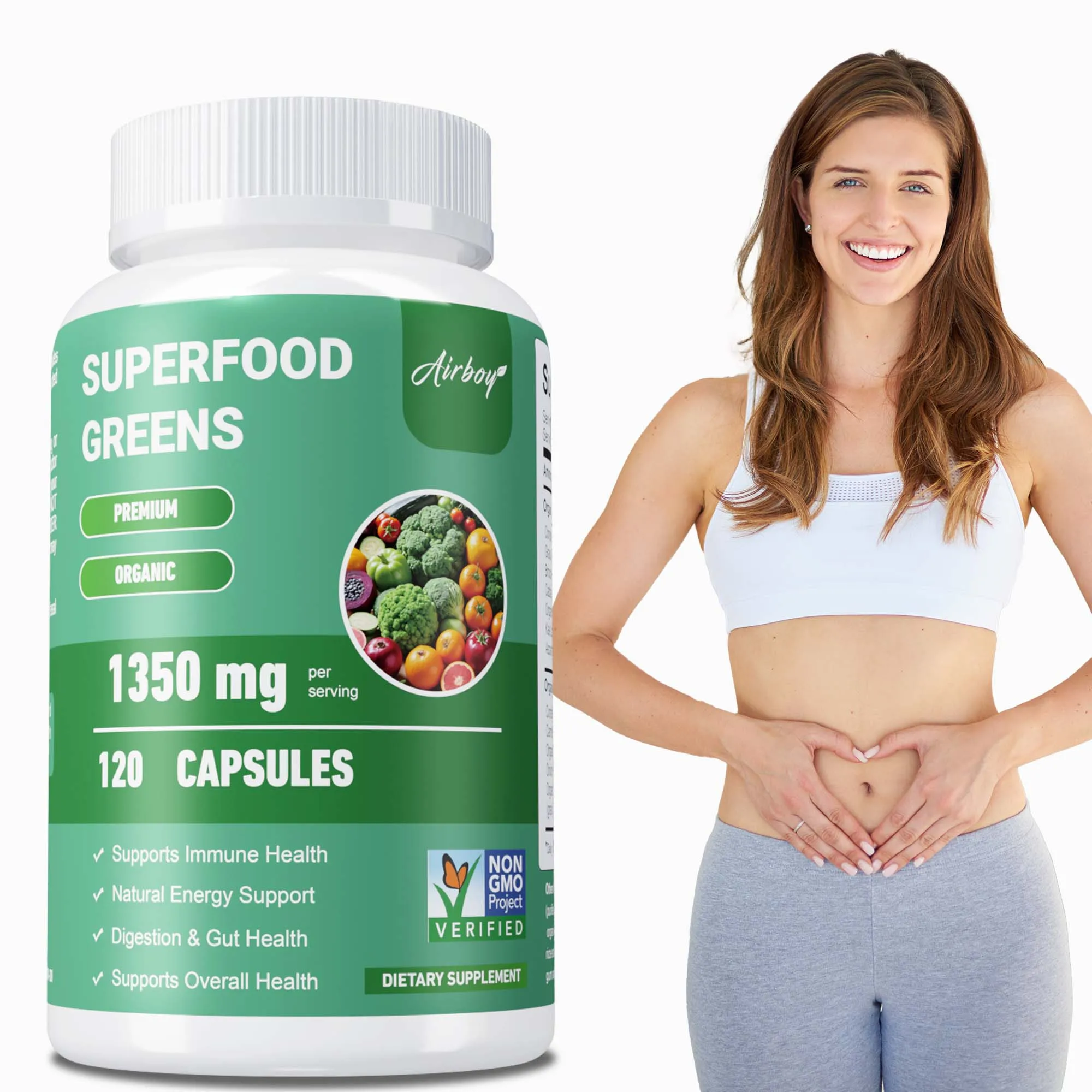 Superfood Greens - Antioxidant, Enhance Immunity, Improves  Gut and Digestion Health, Boosts Energy Levels