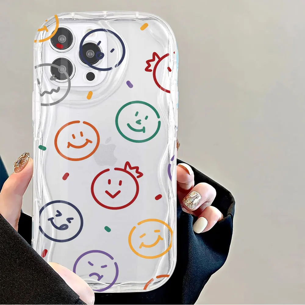 Case for Samsung Galaxy A05s A21s A04 A20 A02 A20s A51 A30 A50 A11 A04e A71 A03 A10s A31 A04s Cute Colorful smile Soft Cover