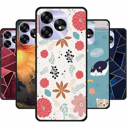 Soft Space Cover for Umidigi A15 Case Flower TPU Cat Silicone Phone Cases for UmidigiA15 Cover Shockproof A 15 Cool Moon Shell
