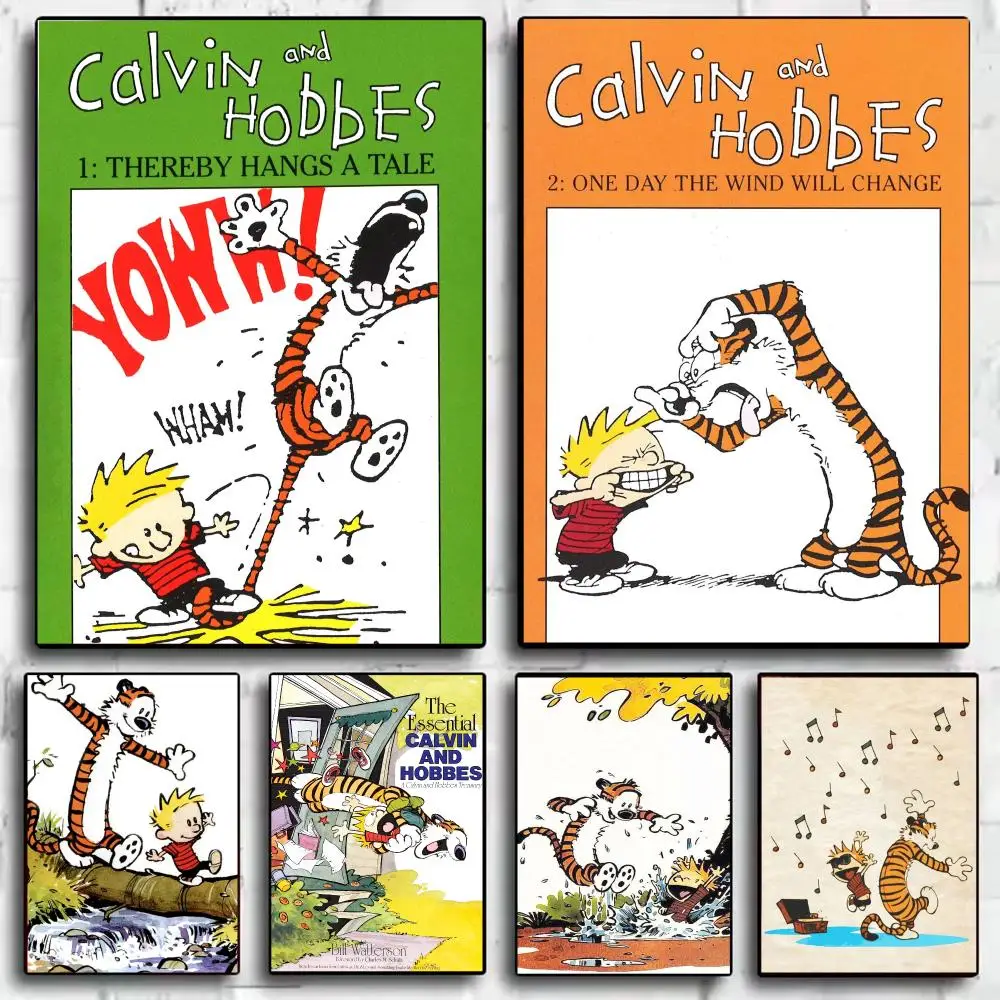 Anime C-Calvin And Hobbes Poster Decorative Wall Art Print Poster Room Decoration Bedroom Home Office Gift Idea