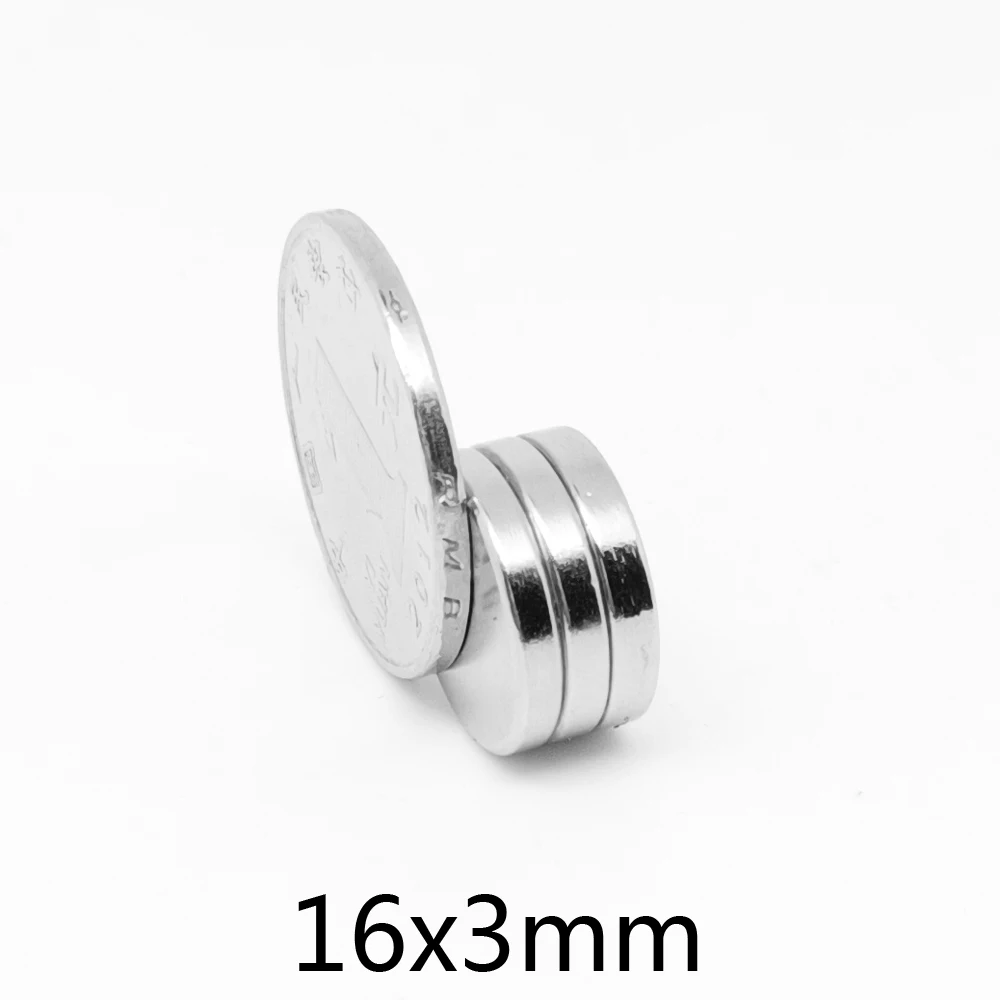 5/10/20/50/100/150PCS 16x3 mm Strong Round Magnets N35 Rare Earth Neodymium Magnet Disc 16x3mm Permanent Magnet Strong 16*3