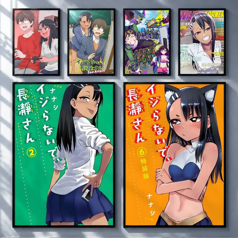Don't Toy with Me, Miss Nagatoro Posters Premium Self-Adhesive No Residue Wall Sticker for Home Office Bar Decor