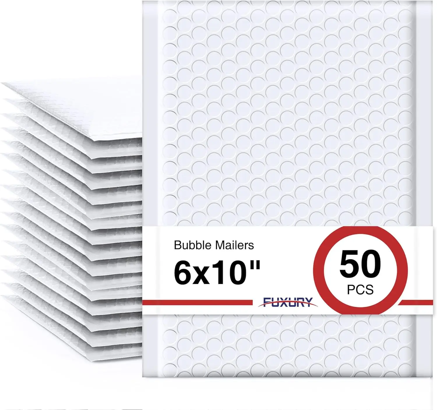 Paquete de 50 Sobres Acolchados Blancos de 6x10 Pulgadas, Sobres de Burbuja Gruesos para Envío de Joyería y Maquillaje