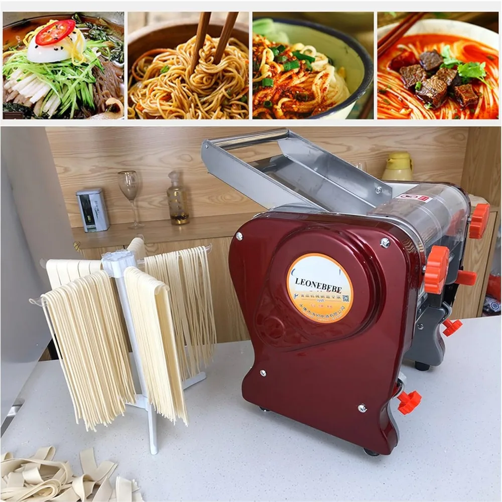 Commercial Pasta Maker Electric Noodle Making Machine Includes 3MM 9MM Blade Dough Width 24CM