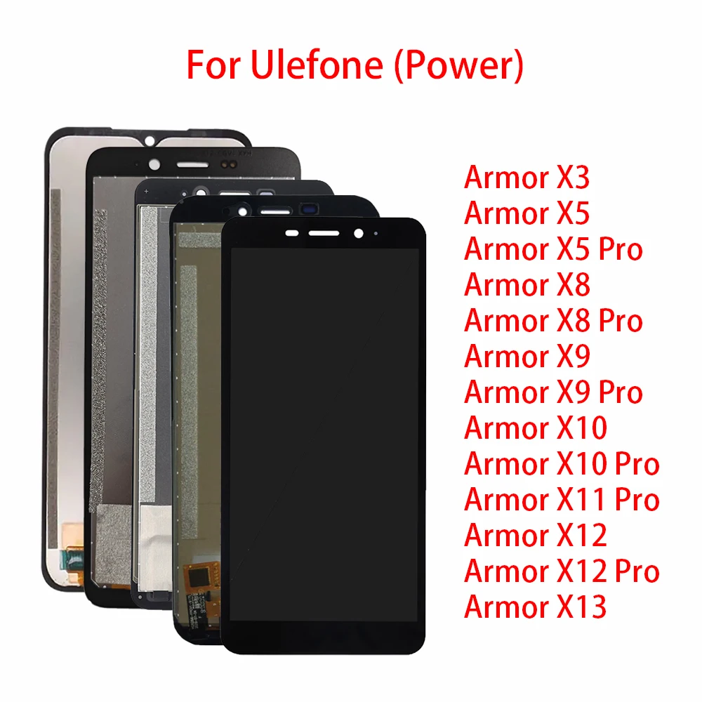 

LCD Display For Ulefone Power Armor X3 X5 X8 X9 X10 X11 X13 X12 Pro LCD Display Touch Screen Digitizer Assembly