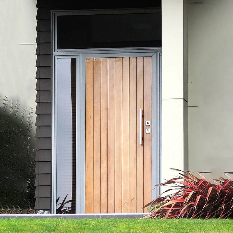 Villa Solid Wood Aluminium Exterior Doors Entrance Stainless Steel Security Front Entry Pivot Door Modern for Houses