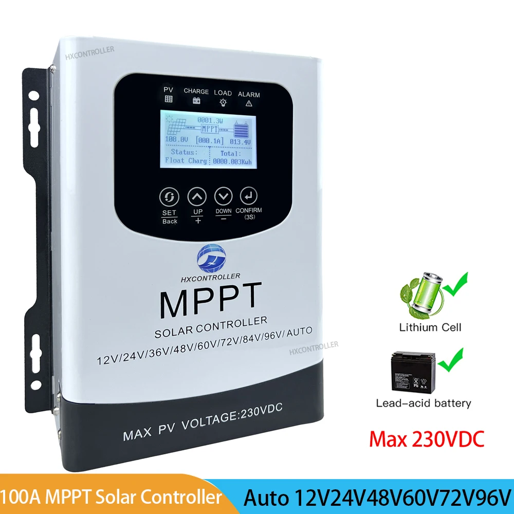 MPPT 100A Solar Charge Controller 9600W Solar Panel PV Charging Regulator For 12V 24V 48V 60V 72V 96V Solar system From Brazil