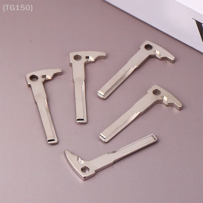 5 قطع من فراغات مفتاح السيارة الذكية، إدراج شفرة المفاتيح غير المقطوعة لاستبدال فوب عن بعد من الكروم، مجموعة أدوات الطوارئ لمفتاح Prox