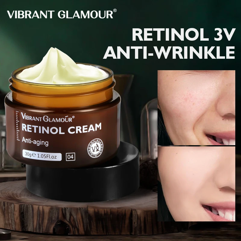 VIBRANT GLAMOUR Retinol Face Cream Anti-Aging Remove Wrinkle Firming Lifting Whitening Brightening Moisturizing  Skin Care 5pcs