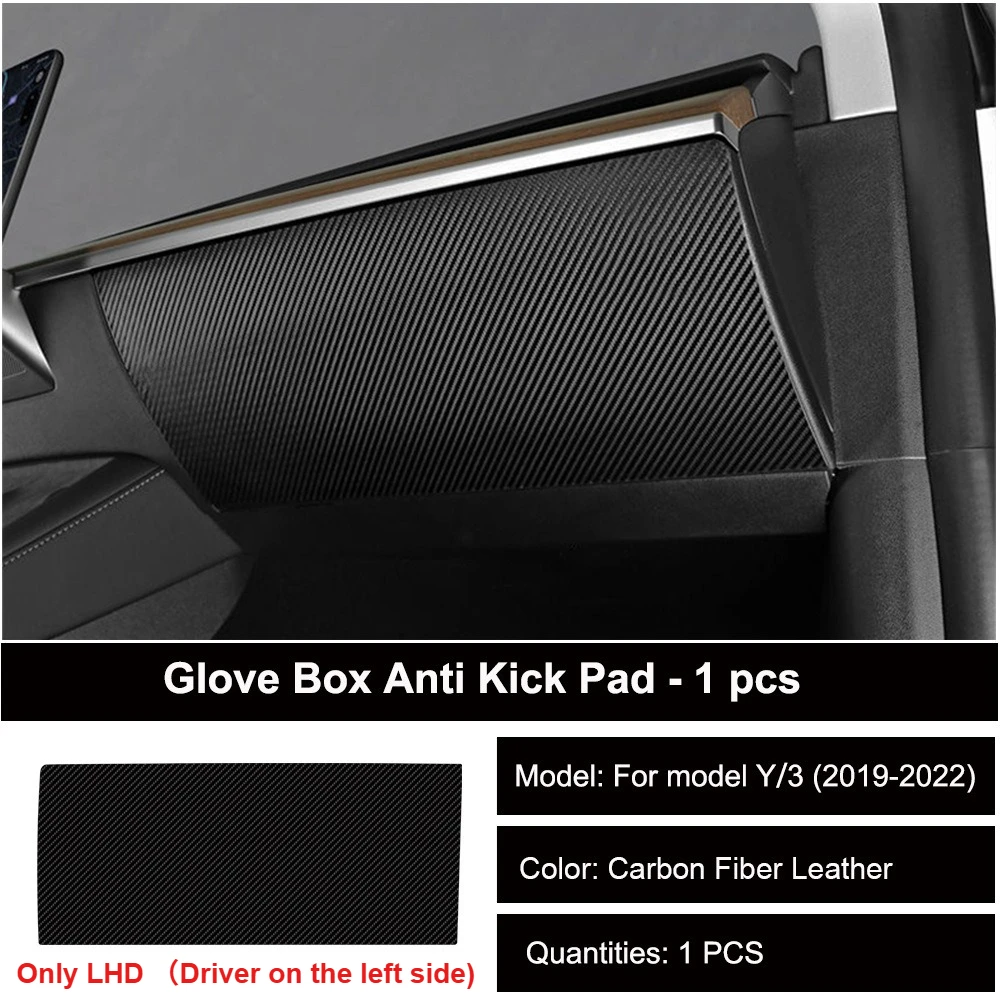 Anti-Kick-Pads für Autotüren für Tesla Model 3 Highland, Model Y Juniper YL 2021-2026, Schutzsticker für Handschuhfach, PU-Leder-Pads – Detail 19