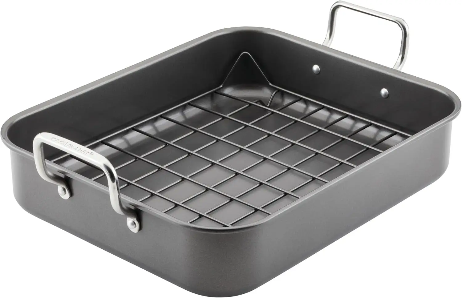 

Large Nonstick Roasting Pan with Reversible Rack, 16.5x13.5 Inch, Oven Safe to 450°F