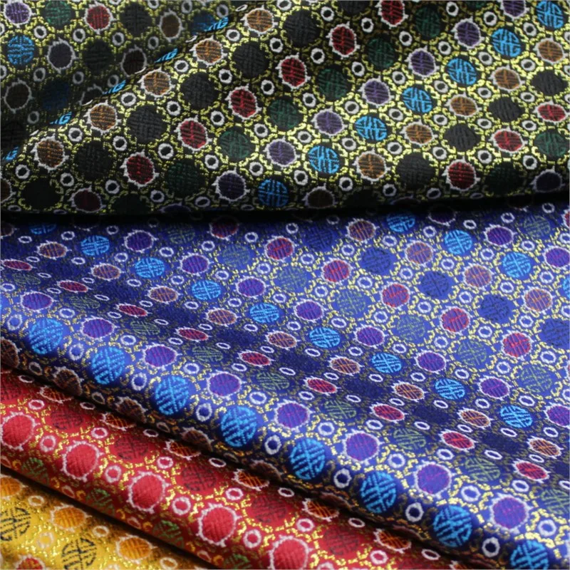 النمط الصيني للفيلم والتلفزيون الأسرة الدانتيل الديكور الذهب والفضة موضوع الجاكار الديباج نسيج الحرير #2